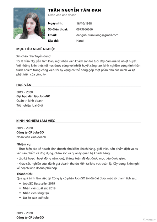 JobsGO CV